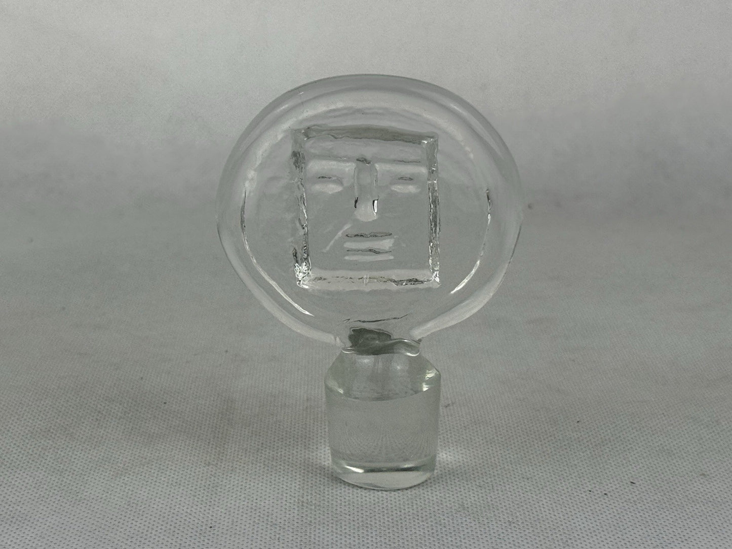 Vintage Erik Hoglund People Caraf Clear Glass Decanter   Huge 11.8” 30cm Sweden