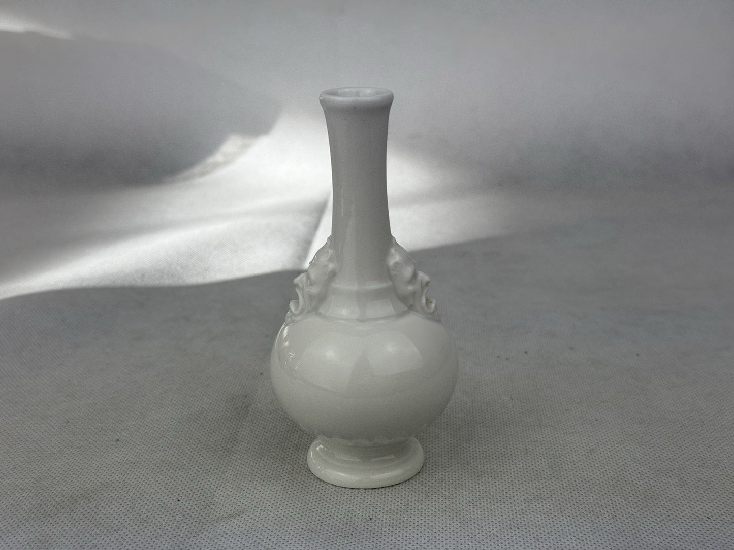 KPM Vase Porcelain White Masks 4.7” Berlin 1st Choice