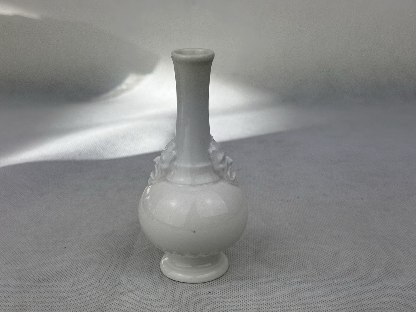 KPM Vase Porcelain White Masks 4.7” Berlin 1st Choice