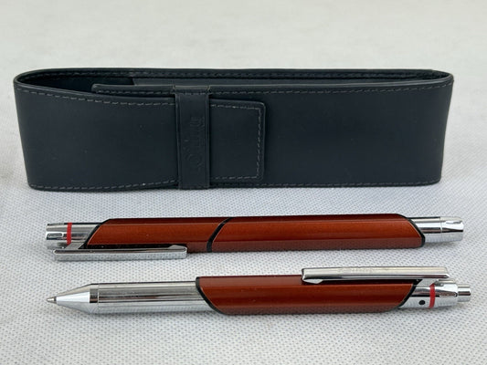 Rotring Newton Fountain Pen & 3 In 1 Ballpoint Pen Bronze With Original Case