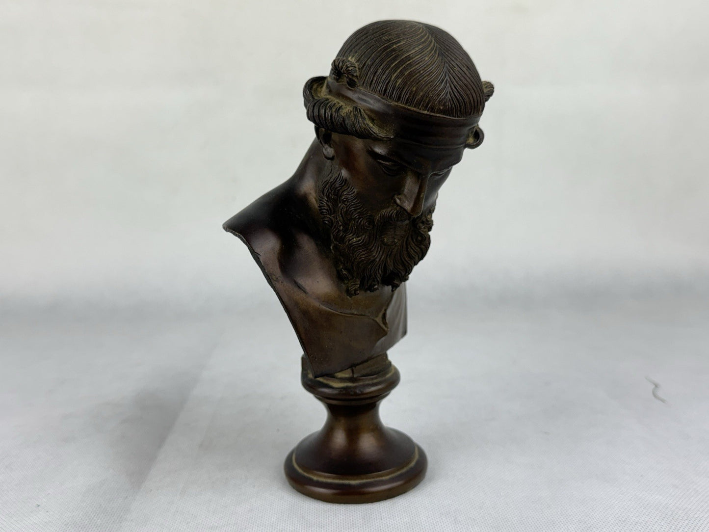 Bronze Bust Of Priapos Or Dionysus 8”