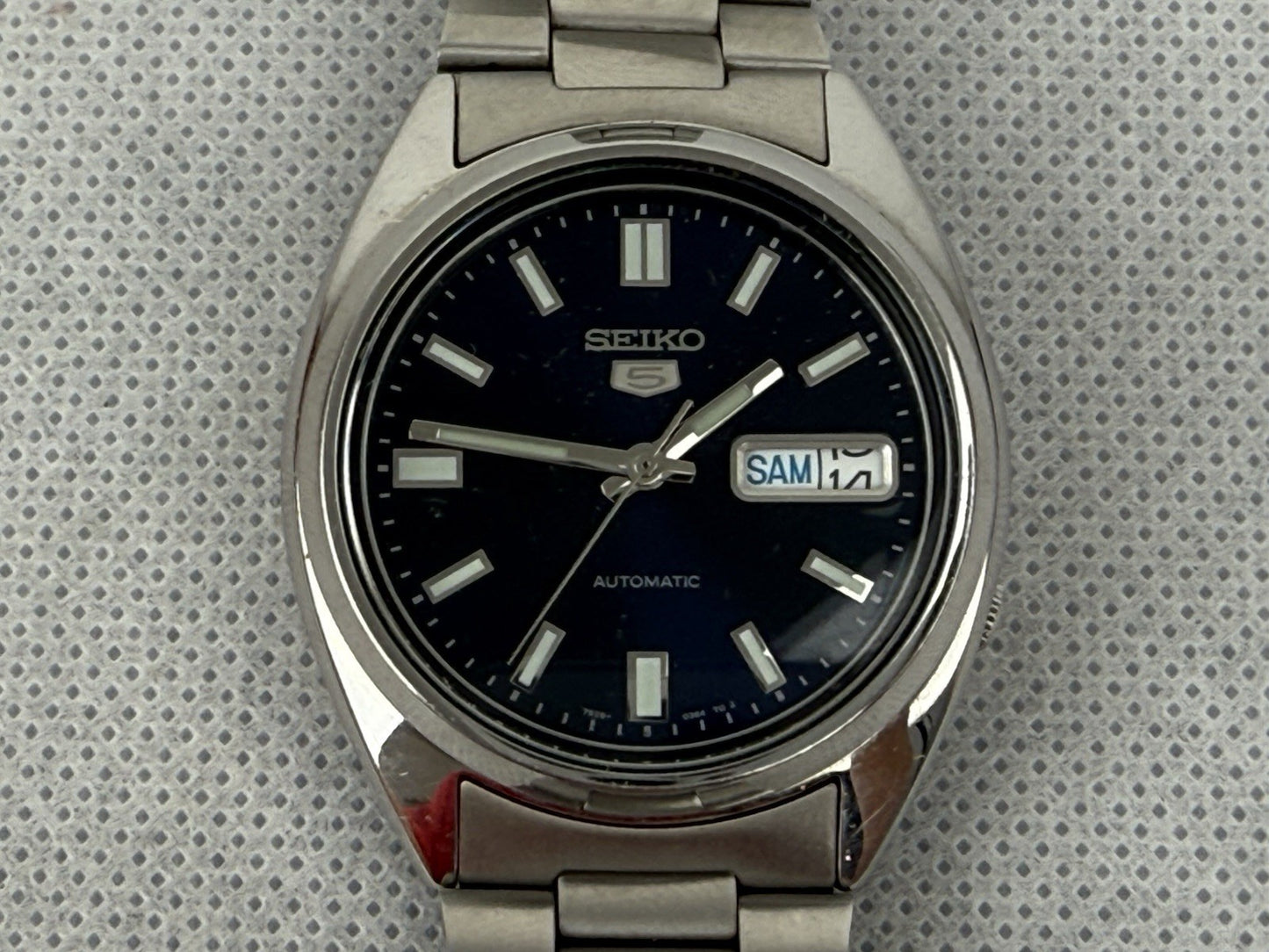 Seiko 5 Automatic Blue Dial Stainless Steel Men's Watch SNXS77