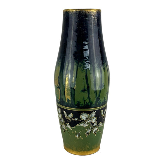 Antique Turn Teplitz Amphora Vase (42cm) – Bohemia, Woodland & Floral Design