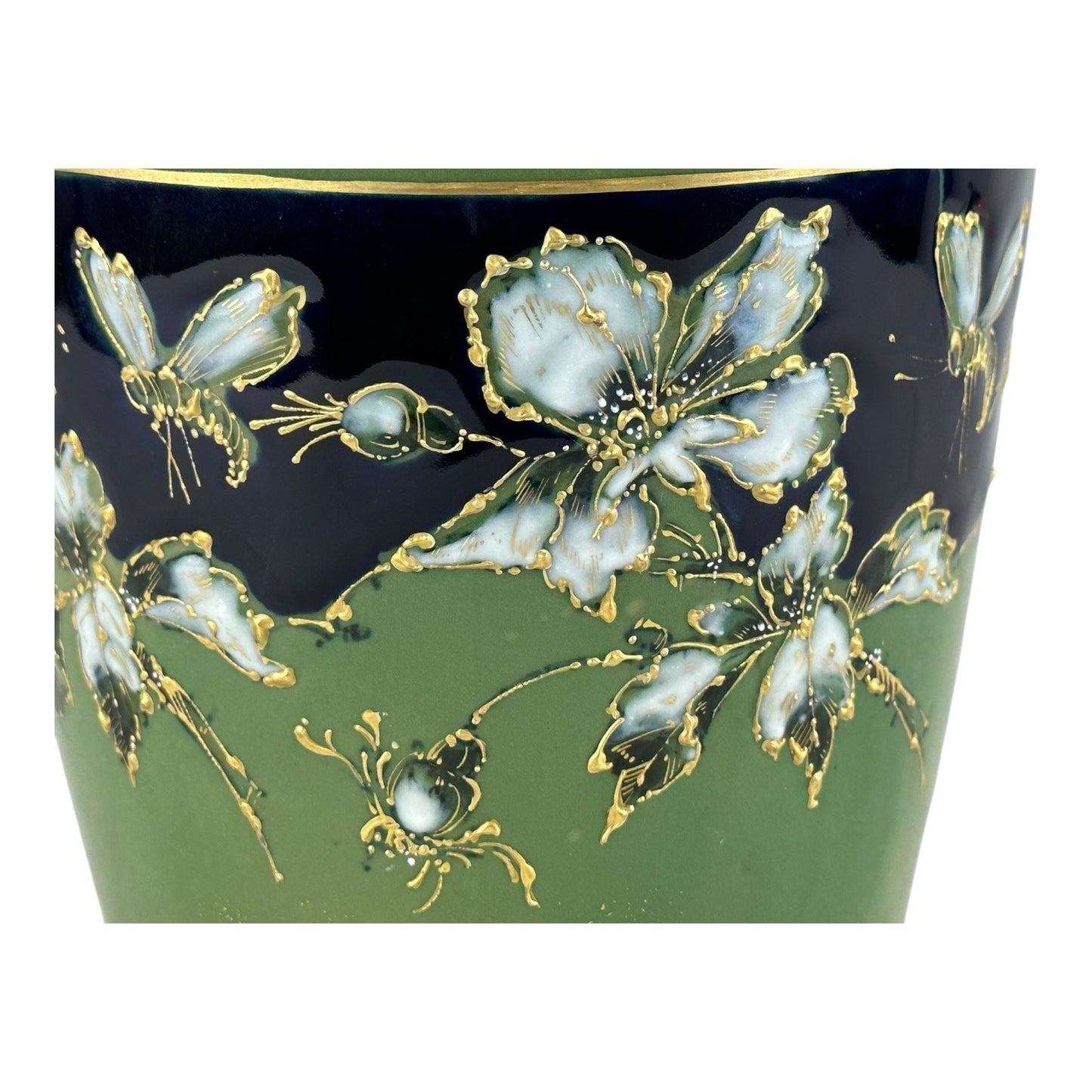 Antique Turn Teplitz Amphora Vase (42cm) – Bohemia, Woodland & Floral Design