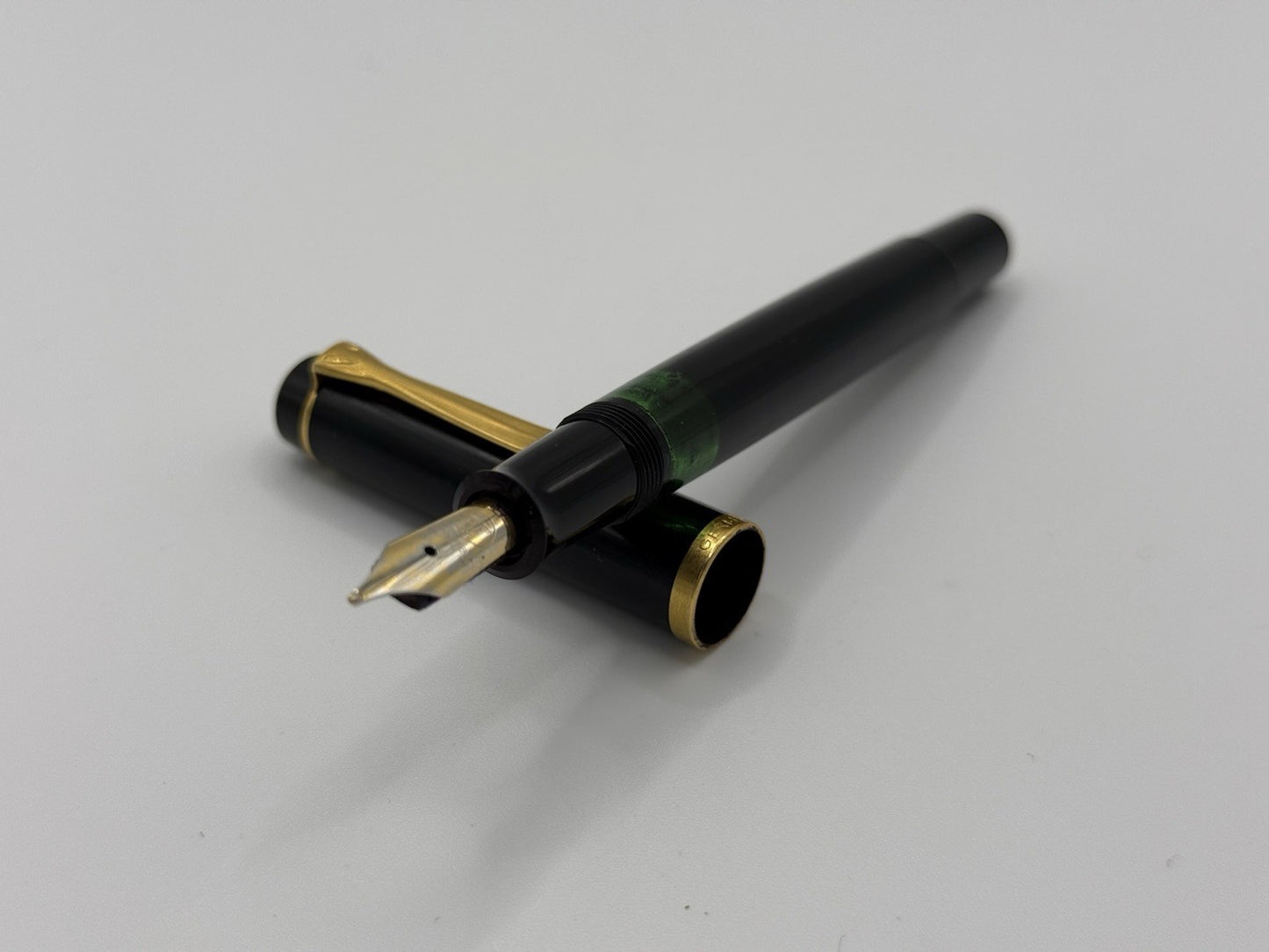 Pelikan M200 Fountain Pen Black/Gold Trim B Nib Vintage Made In Germany