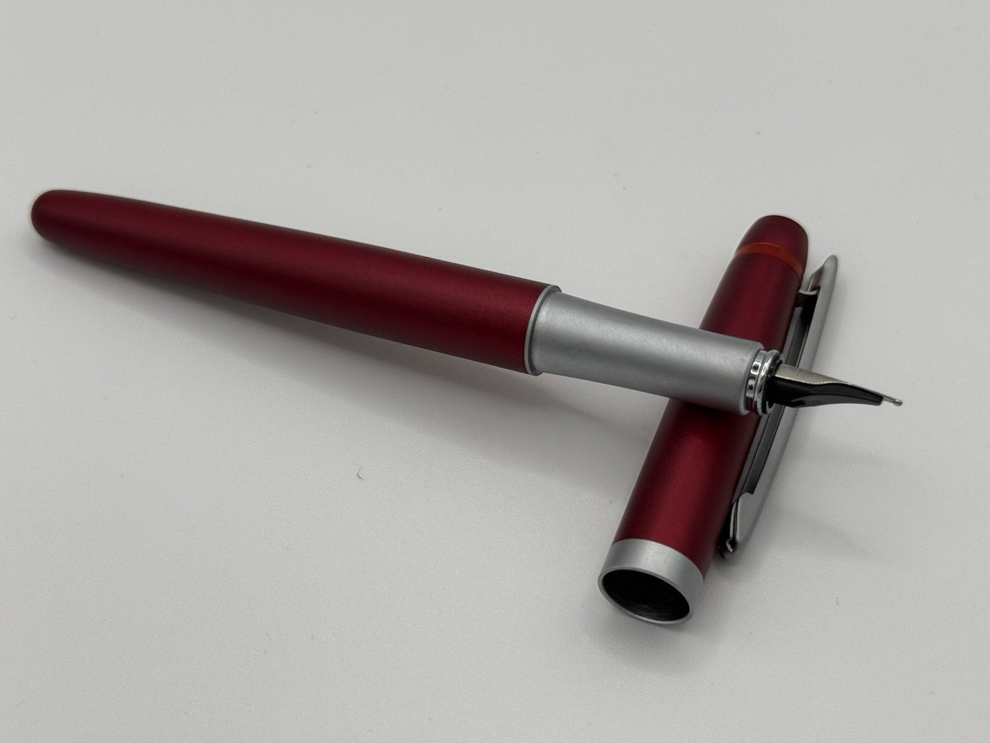 Rotring Fountain Pen NOS 2000s Lady Freeway Rubin Red Aluminium Matte Germany