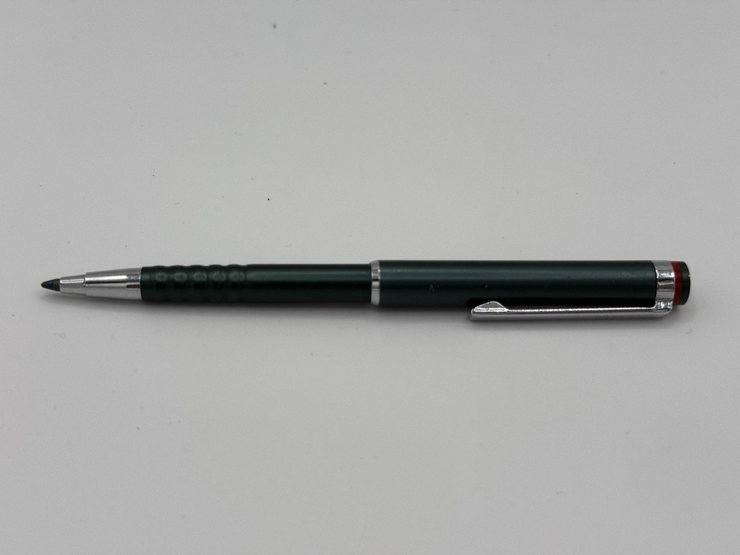 Rotring Esprit Green Telescope Ballpoint Pen Metal Vintage Made In Germany