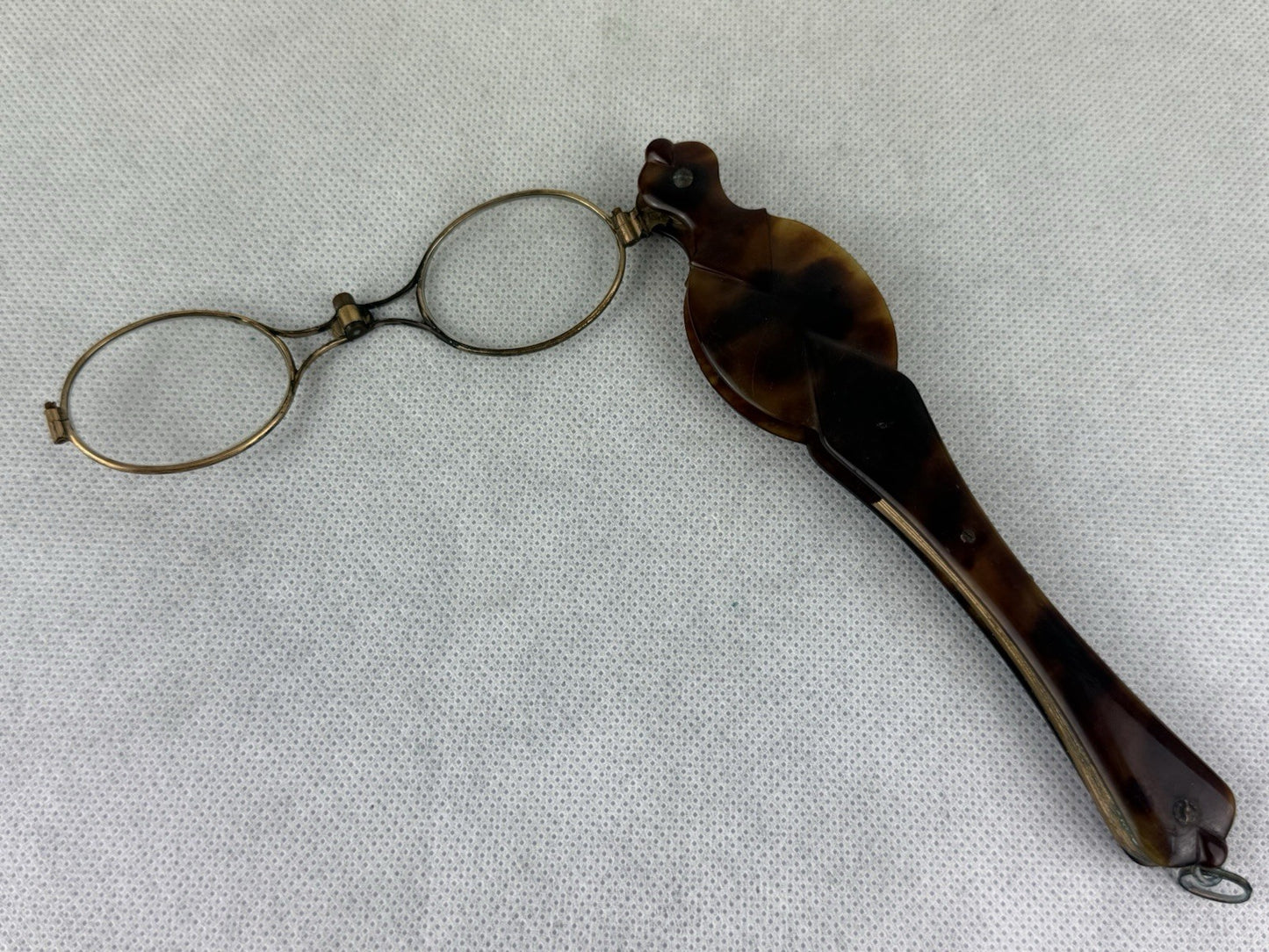Antique Victorian Tortoise Shell Folding Lorgnette Spectacles/Opera Glasses