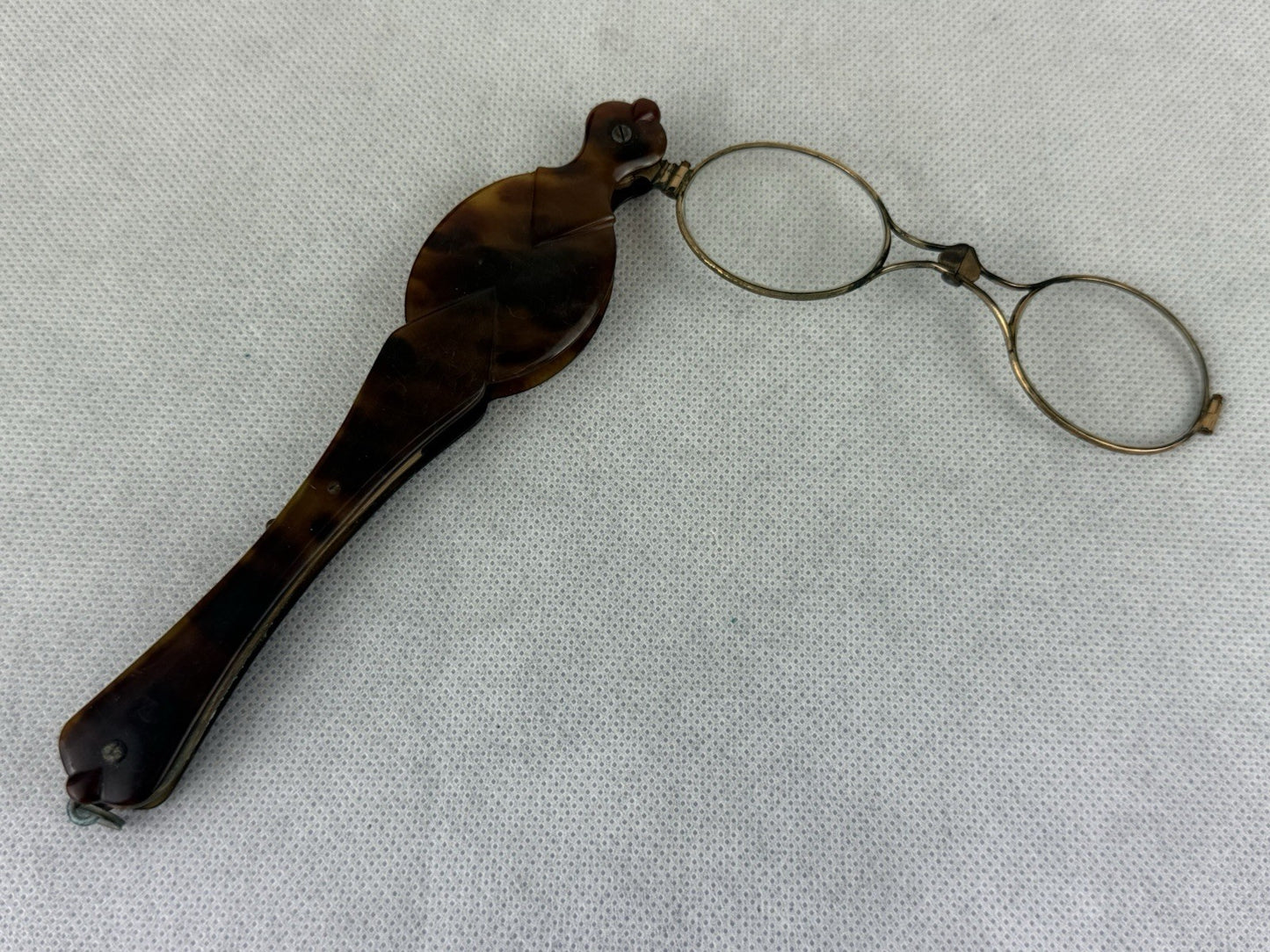 Antique Victorian Tortoise Shell Folding Lorgnette Spectacles/Opera Glasses