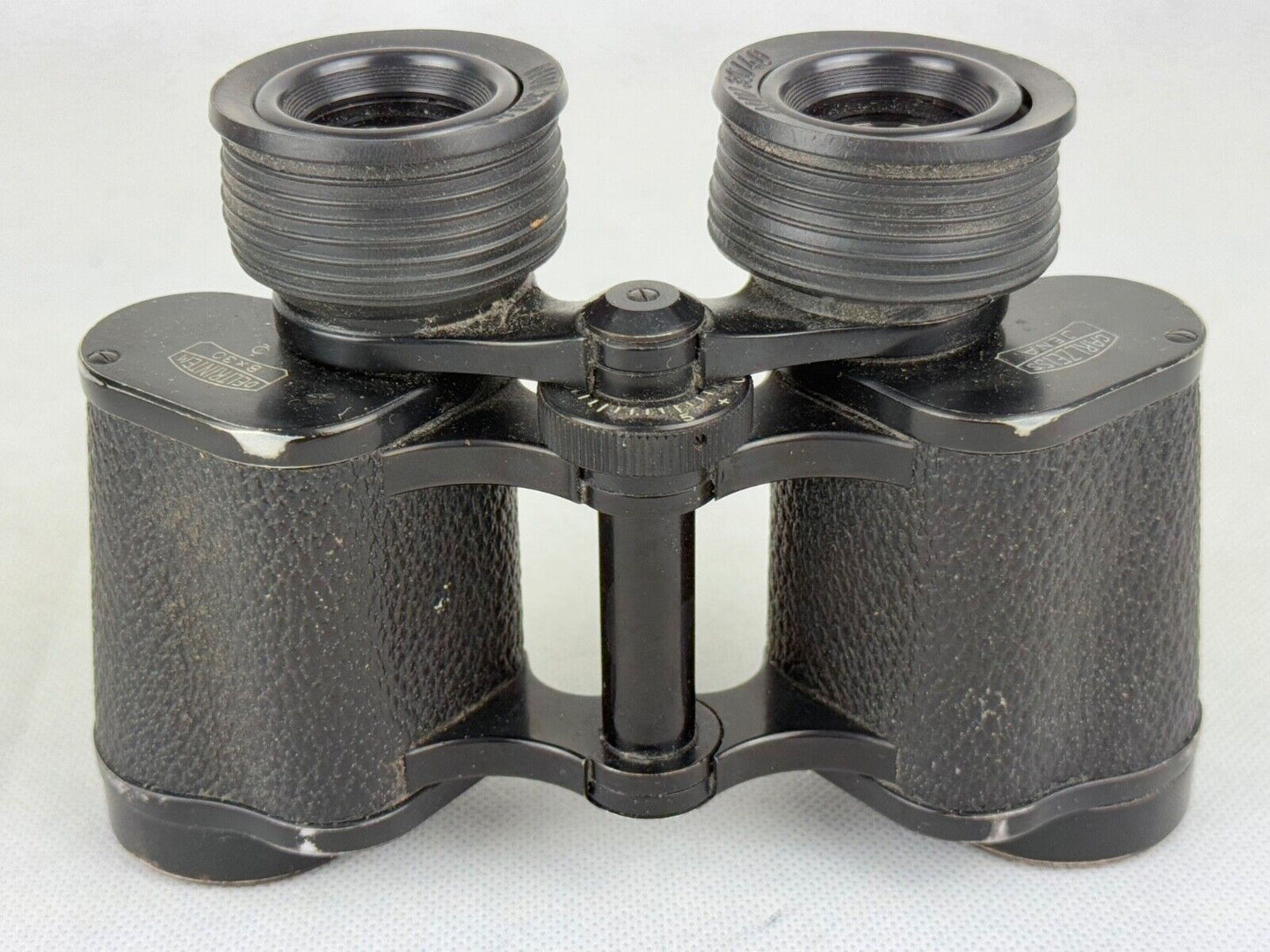 VINTAGE Carl Zeiss Jena DELTRINTEM 8x30 Q1 Binoculars w/ Leather Case