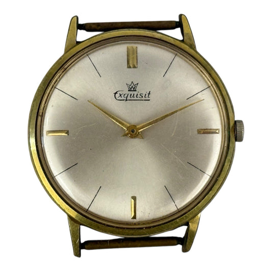 Exquisit Vintage Watch Gold 36mm W/crown Mechanical Shockproof Antimagnetic