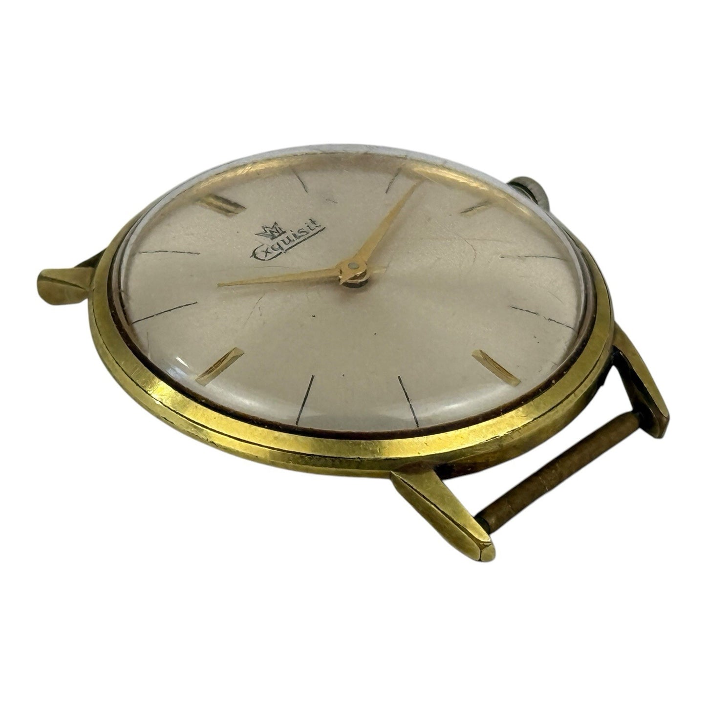 Exquisit Vintage Watch Gold 36mm W/crown Mechanical Shockproof Antimagnetic