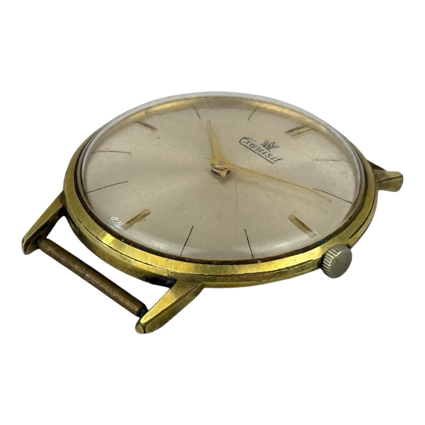 Exquisit Vintage Watch Gold 36mm W/crown Mechanical Shockproof Antimagnetic