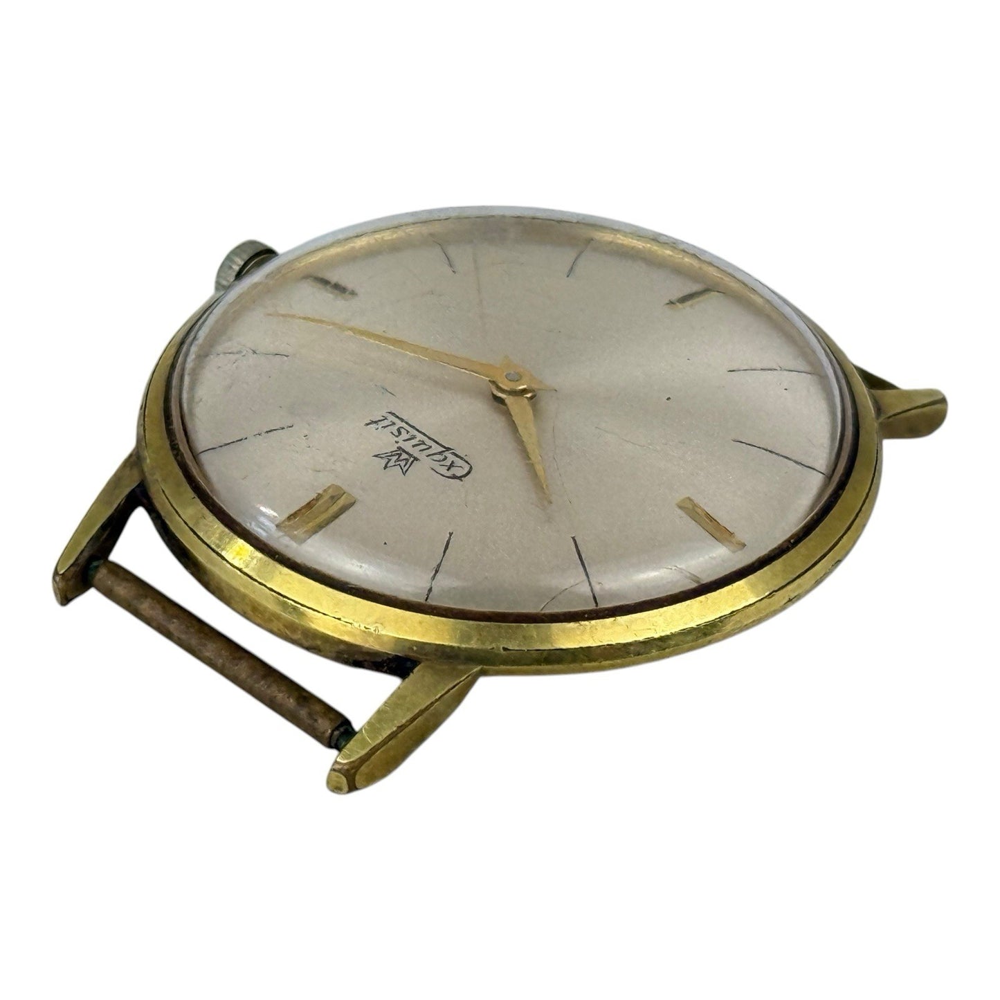 Exquisit Vintage Watch Gold 36mm W/crown Mechanical Shockproof Antimagnetic