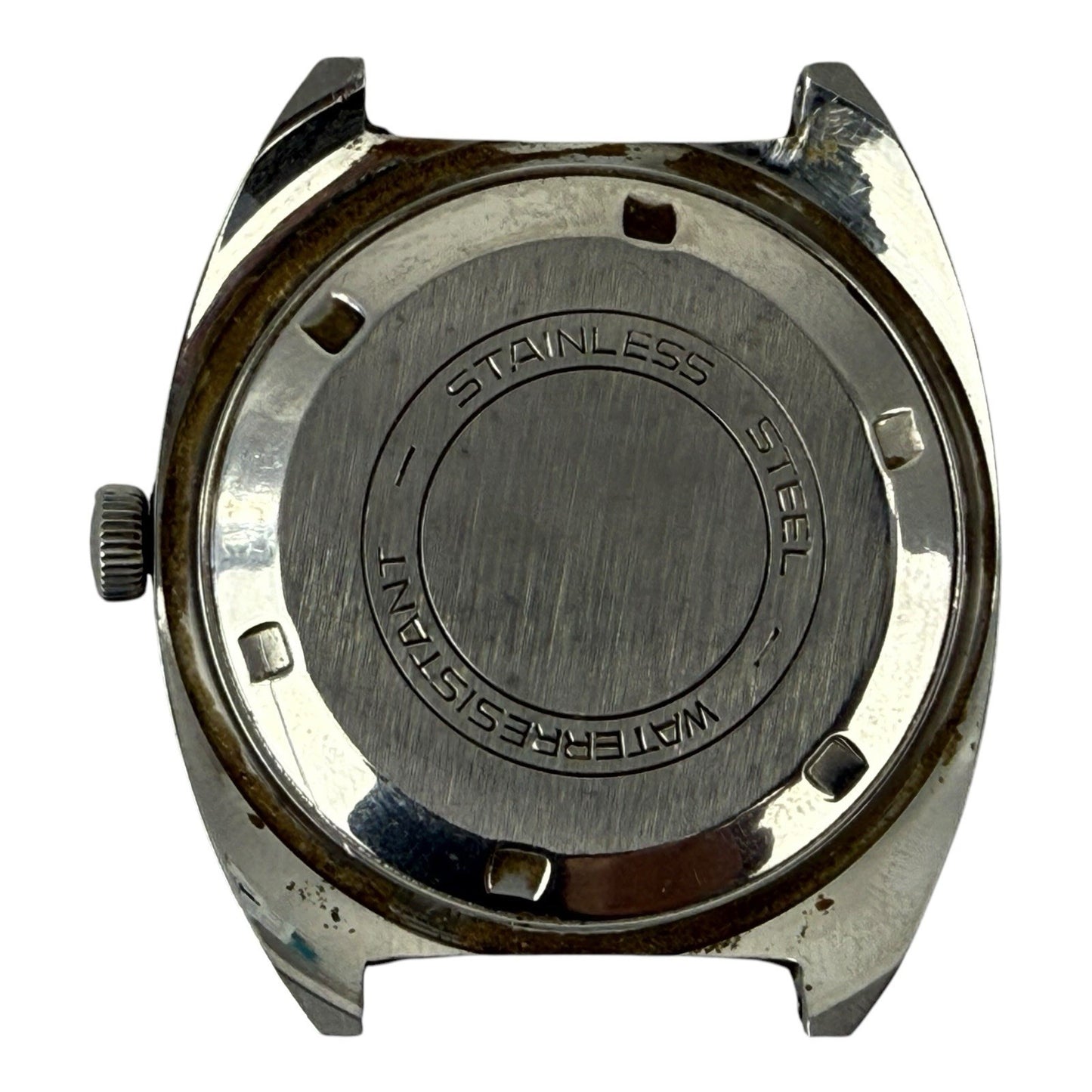 Nitava Vintage Automatic Watch 41mm w/crown Water Resistant Silver