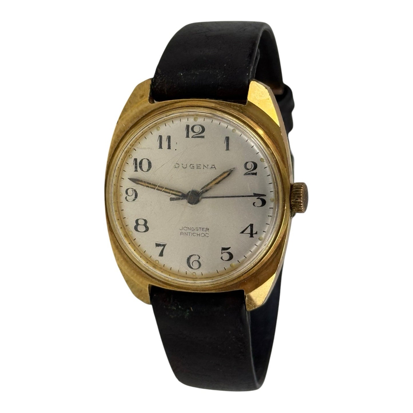 DUGENA JONGSTER Vintage Watch 33mm w/crown Antishoc Germany Mechanical