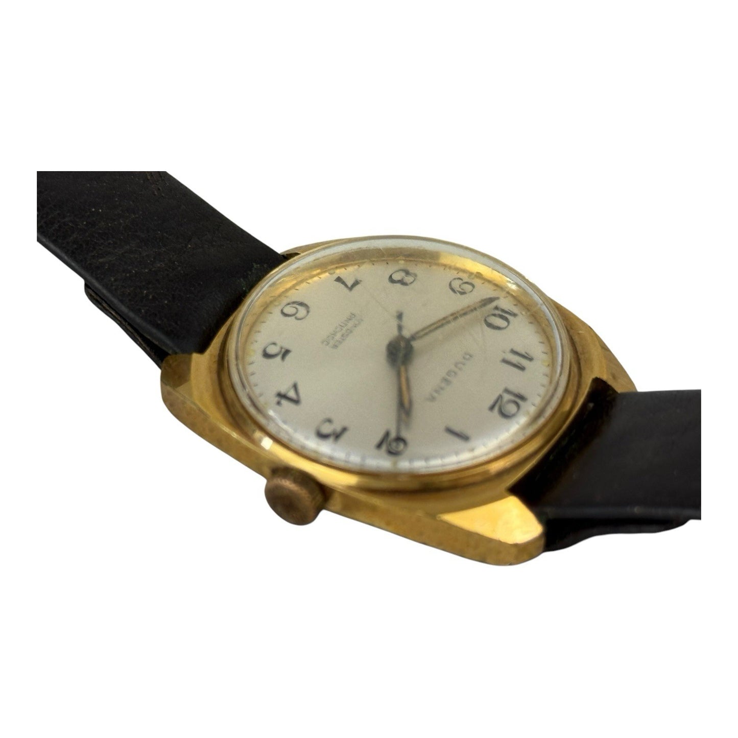 DUGENA JONGSTER Vintage Watch 33mm w/crown Antishoc Germany Mechanical