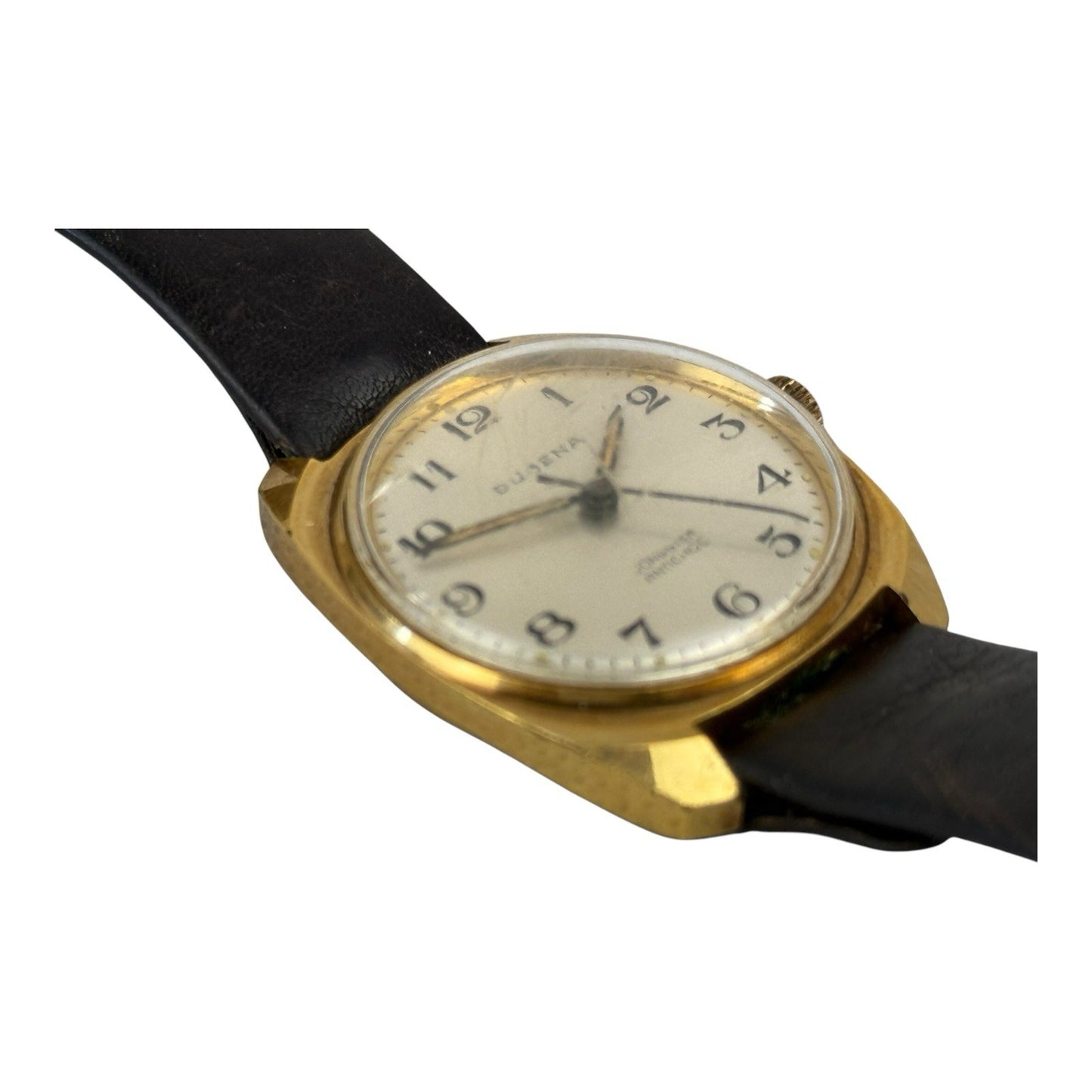 DUGENA JONGSTER Vintage Watch 33mm w/crown Antishoc Germany Mechanical