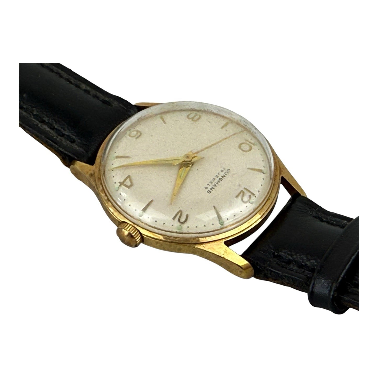 Junghans Vintage Watch Gold 15 Jewels Germany 33mm w/crown