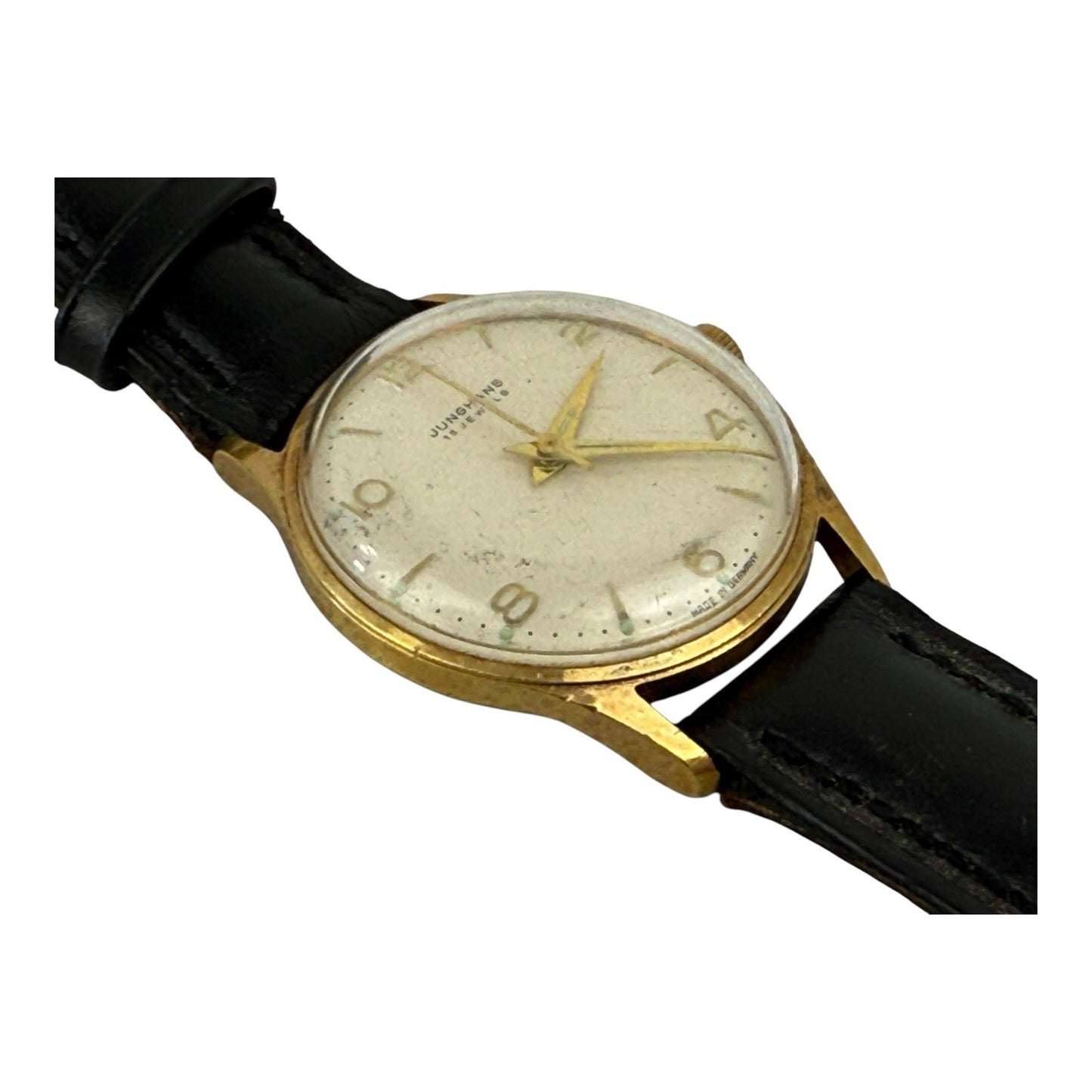 Junghans Vintage Watch Gold 15 Jewels Germany 33mm w/crown