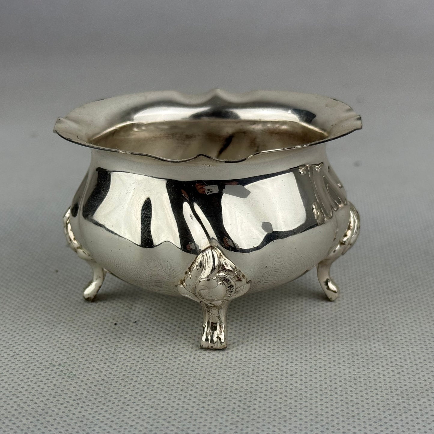 Vintage 925 Sterling Silver Creamer Sugar Bowl & Tray Set – German Hallmarks Crescent Crown