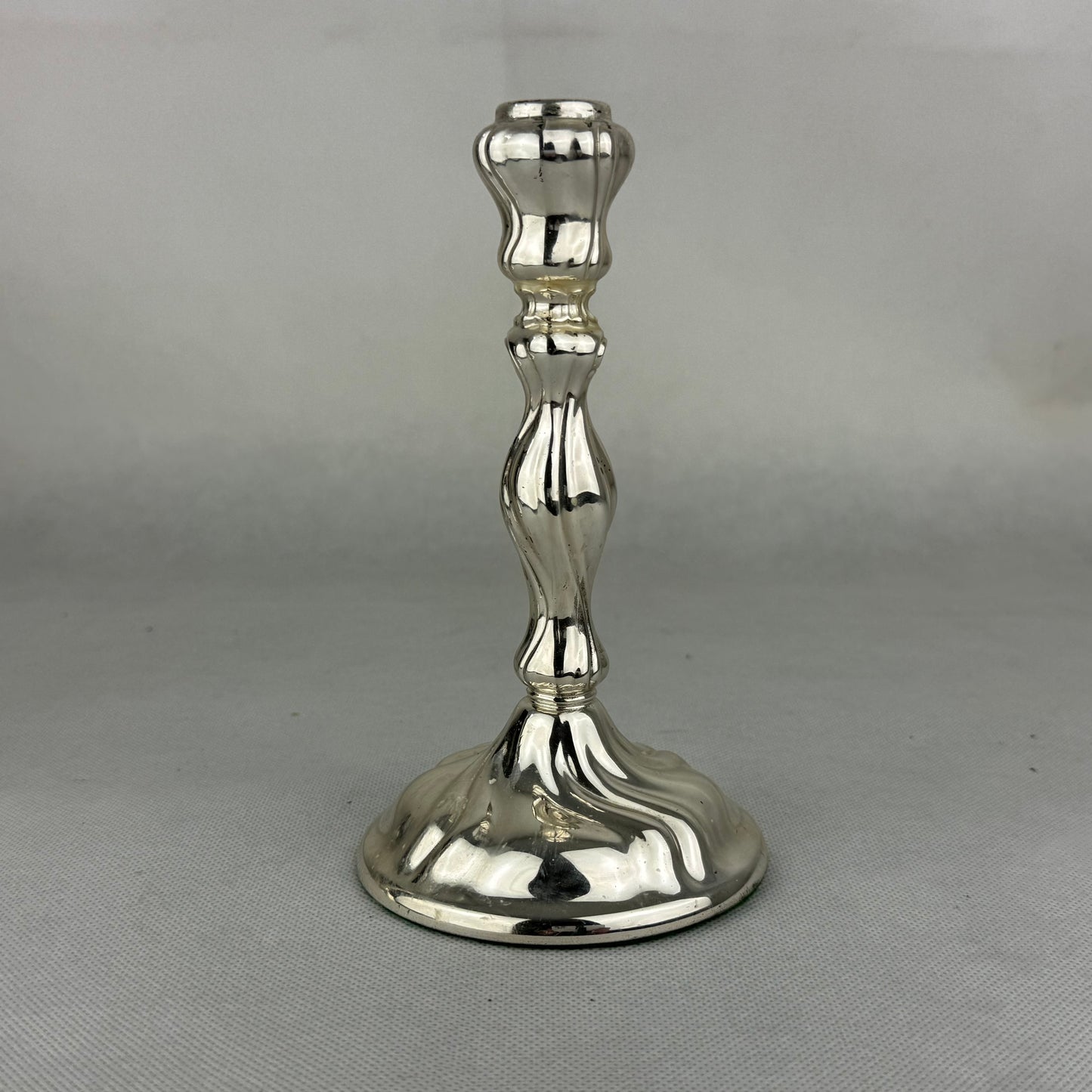 Antique 800 Silver Candlesticks Pair 18 cm – German Hallmarked – Heavy 560 g Total Weight