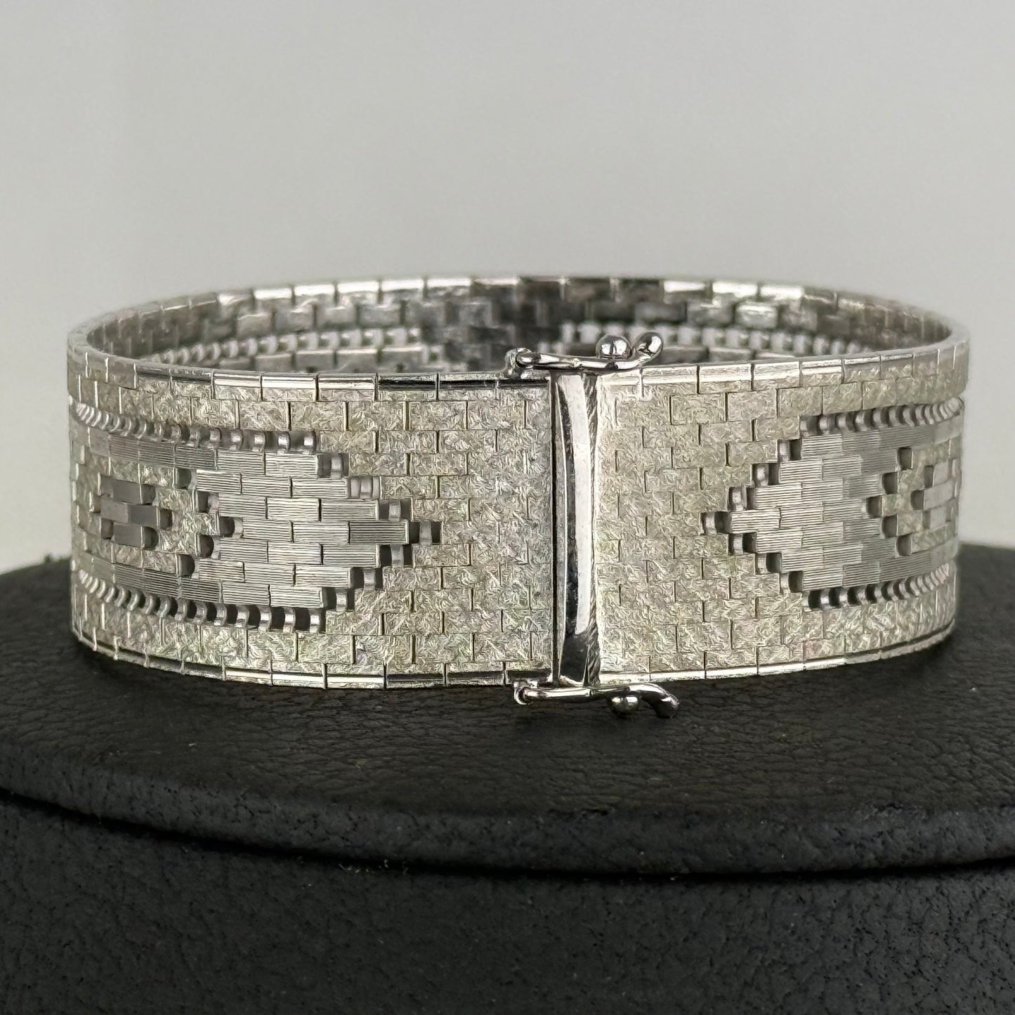 Vintage 835 Silver Wide Link Bracelet 19.5 cm – 37.37 g
