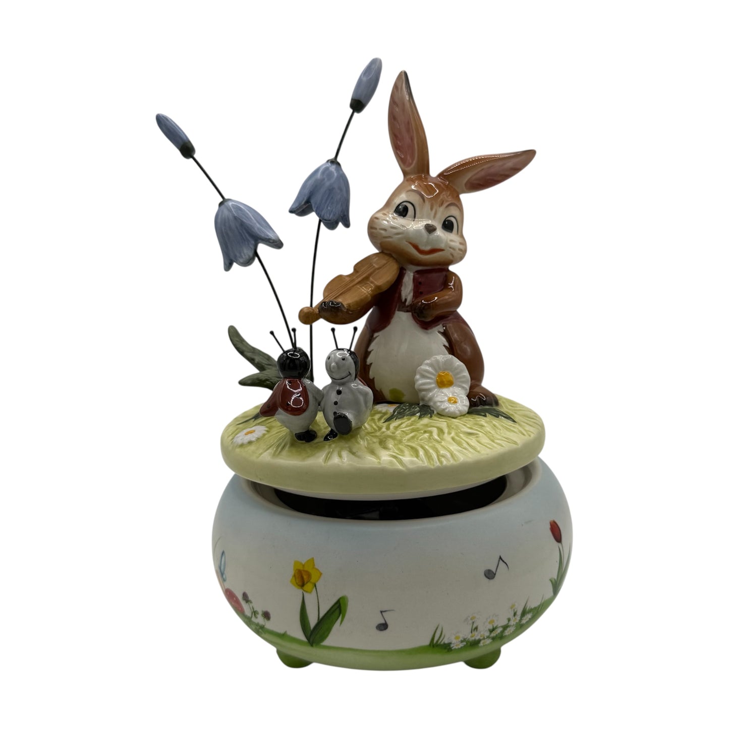 Goebel Easter Bunny Music Box 'Spring Melody' Porcelain Figurine