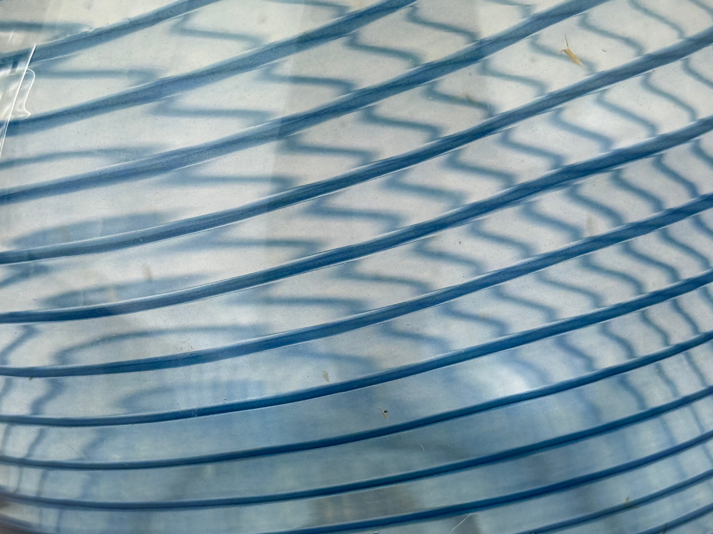 Vintage Studio Glass Vase “ZOP” – Blue Spiral Design, Glasfachschule Zwiesel, Germany (1984)