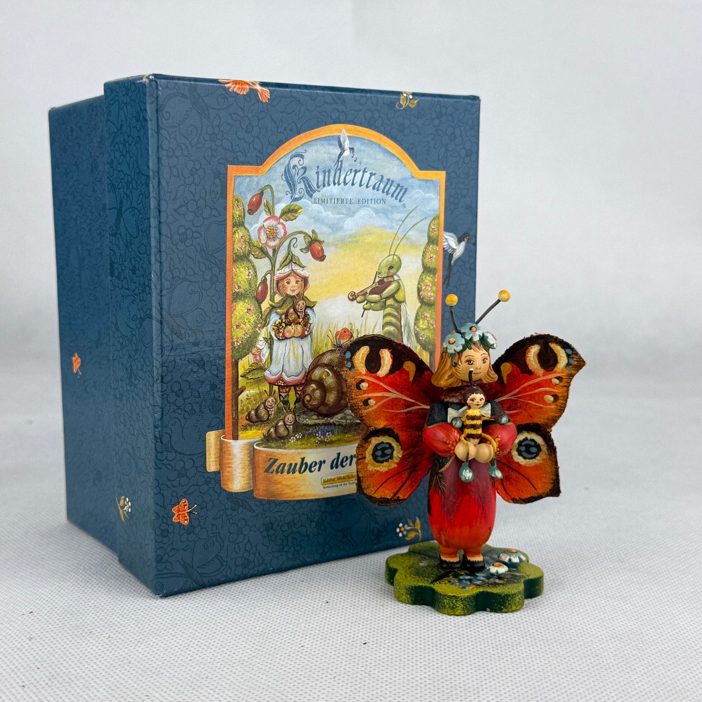 Käthe Wohlfahrt Kindertraum Pfauenauge Figur Limited Edition 42/900 Butterfly Collectible
