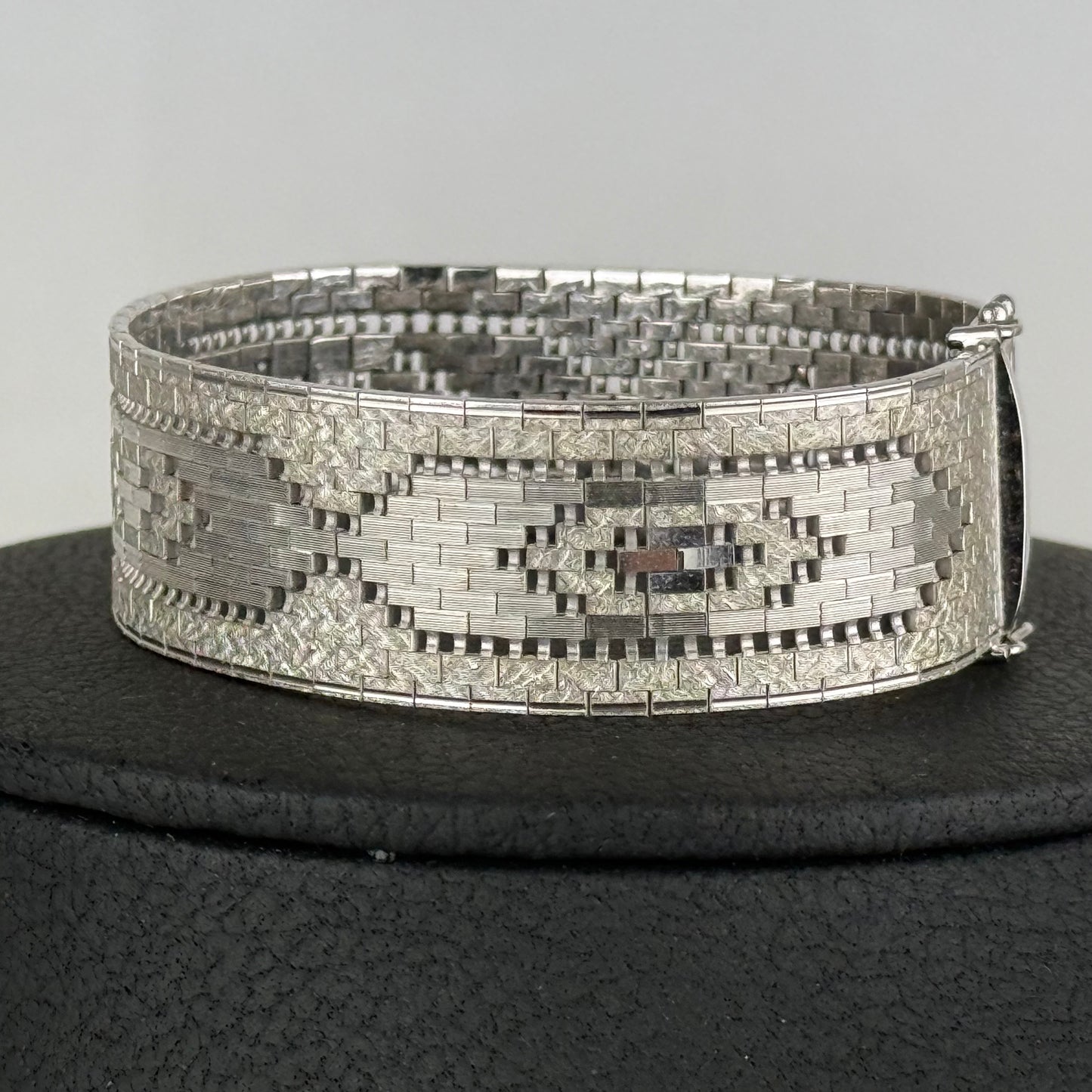 Vintage 835 Silver Wide Link Bracelet 19.5 cm – 37.37 g