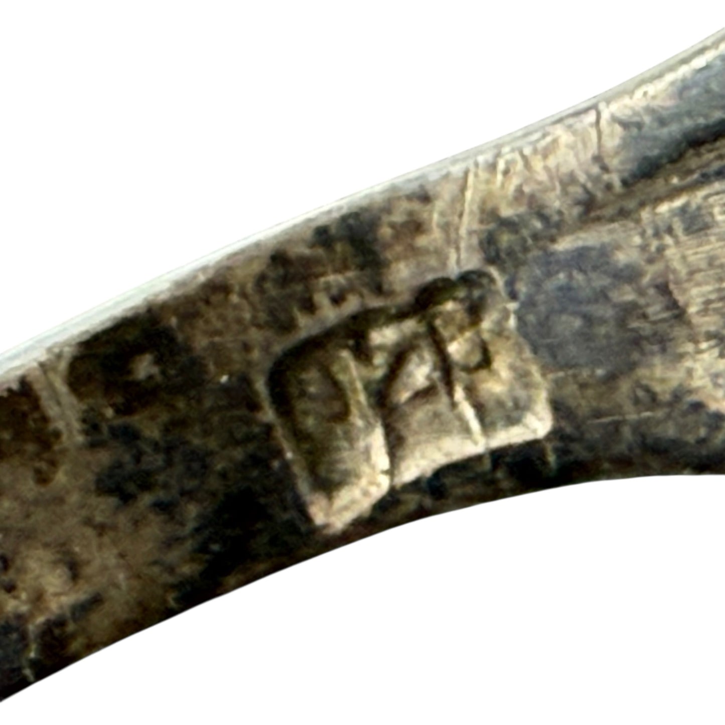 925 Sterling Silver Signet Ring Monogram Initials Vintage Size 62