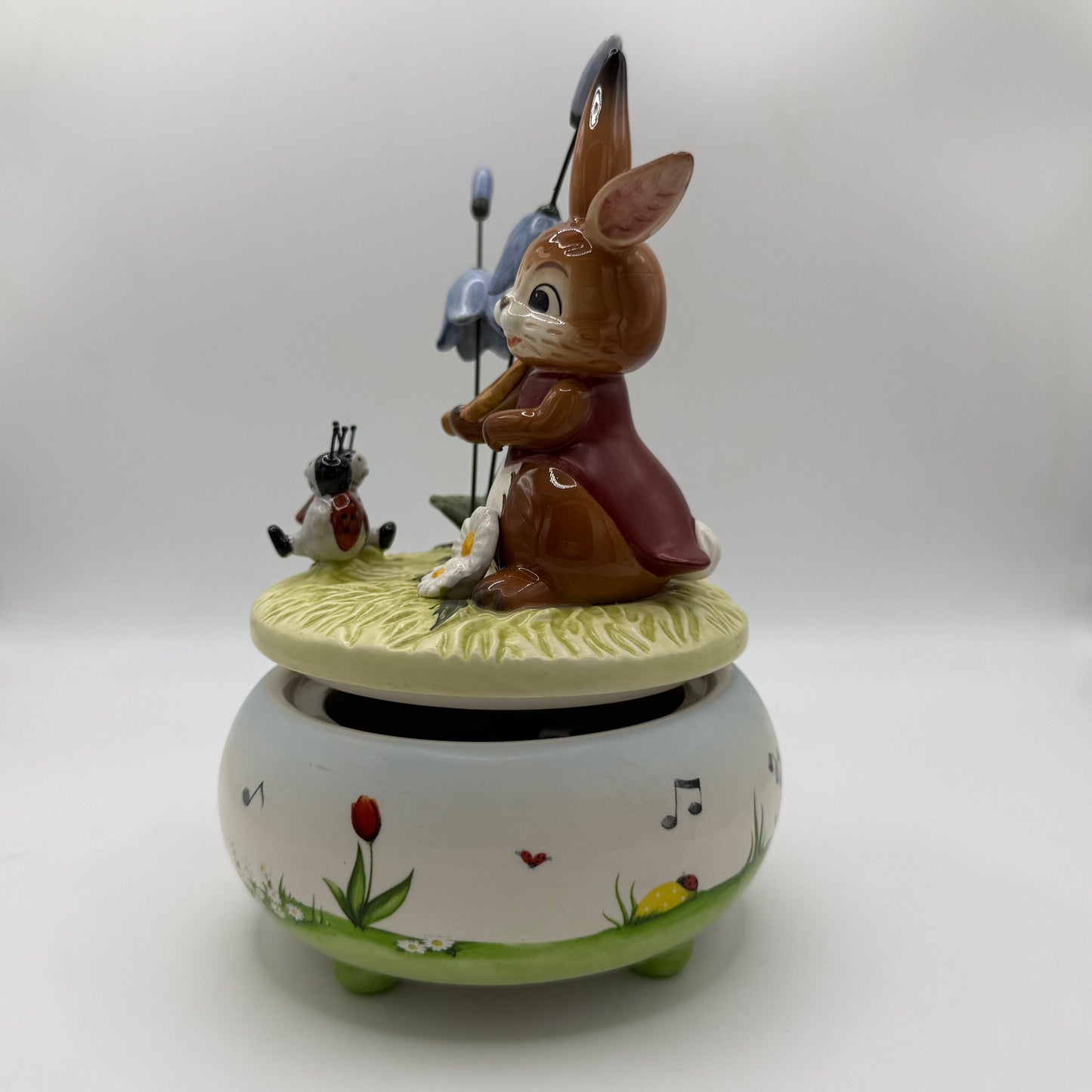 Goebel Easter Bunny Music Box 'Spring Melody' Porcelain Figurine