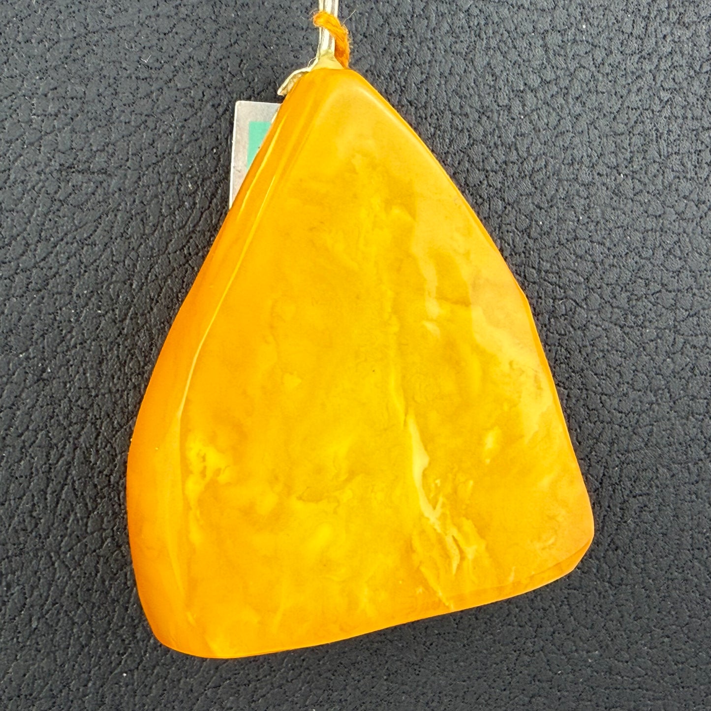 Large Baltic Amber Pendant Necklace 925 Sterling Silver 6 x 4.5 cm Polish Silver Tag 15.7 g