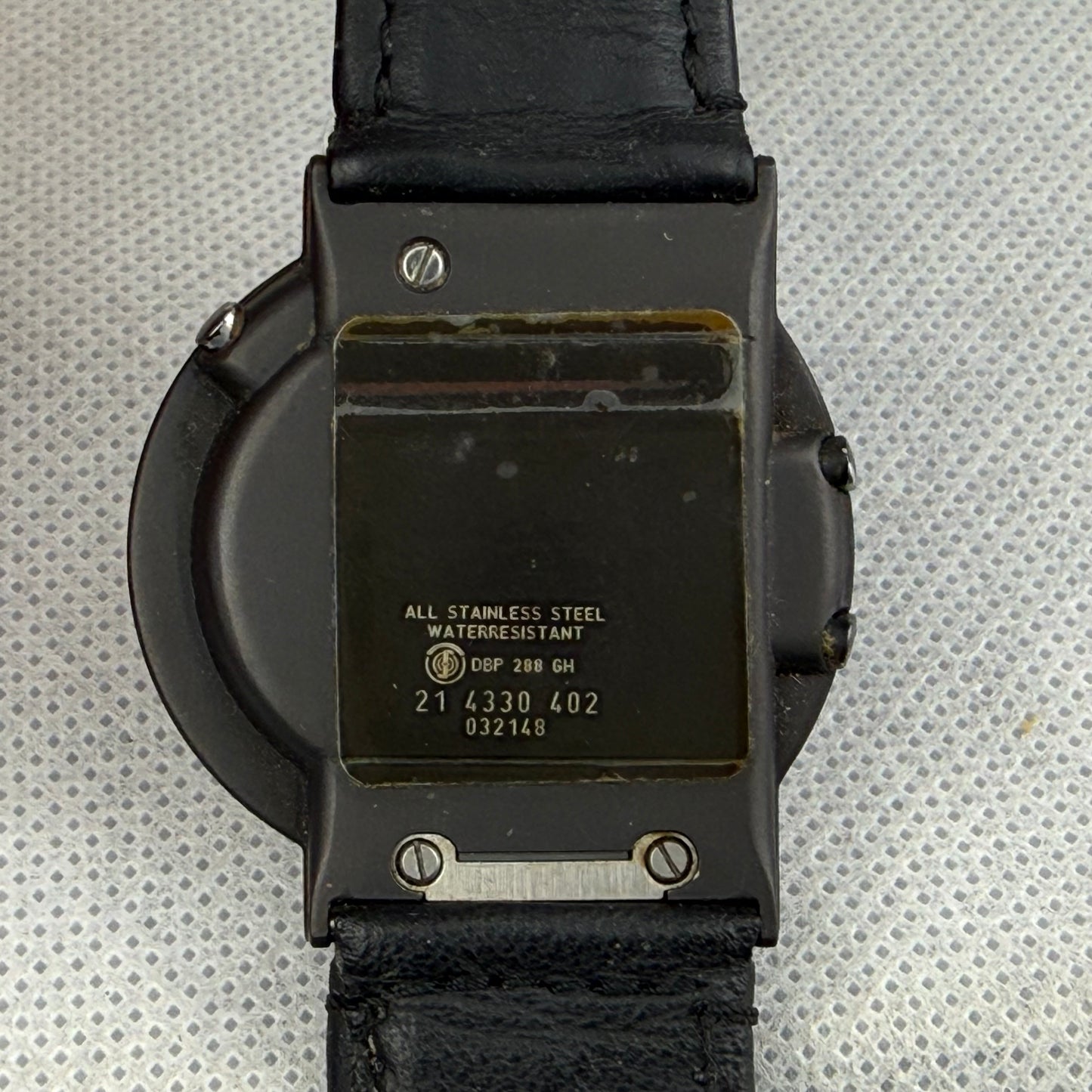 Junghans Mega Solar Radio Controlled Watch Black Leather Strap Date Display
