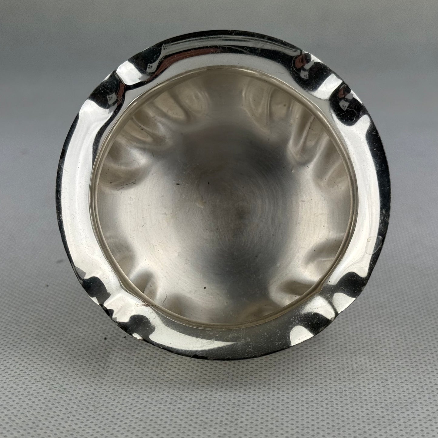 Vintage 925 Sterling Silver Creamer Sugar Bowl & Tray Set – German Hallmarks Crescent Crown
