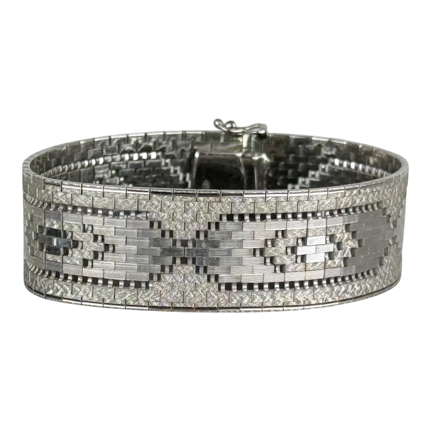 Vintage 835 Silver Wide Link Bracelet 19.5 cm – 37.37 g