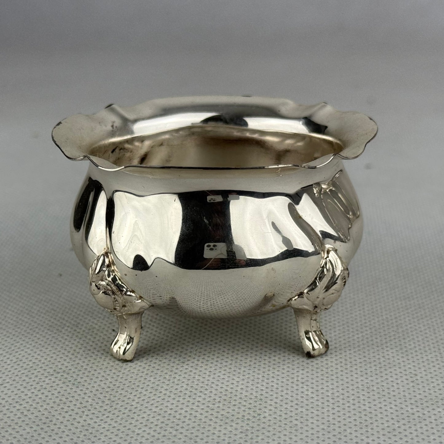 Vintage 925 Sterling Silver Creamer Sugar Bowl & Tray Set – German Hallmarks Crescent Crown