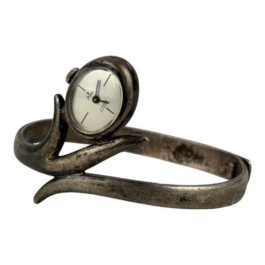 Vintage STOWA 835 Silver Cuff Bangle Watch – Mechanical – Running