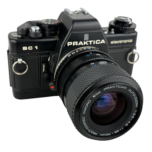 Praktica BC1 Electronic 35mm Film Camera + Prakticar 35-70mm Tested Works