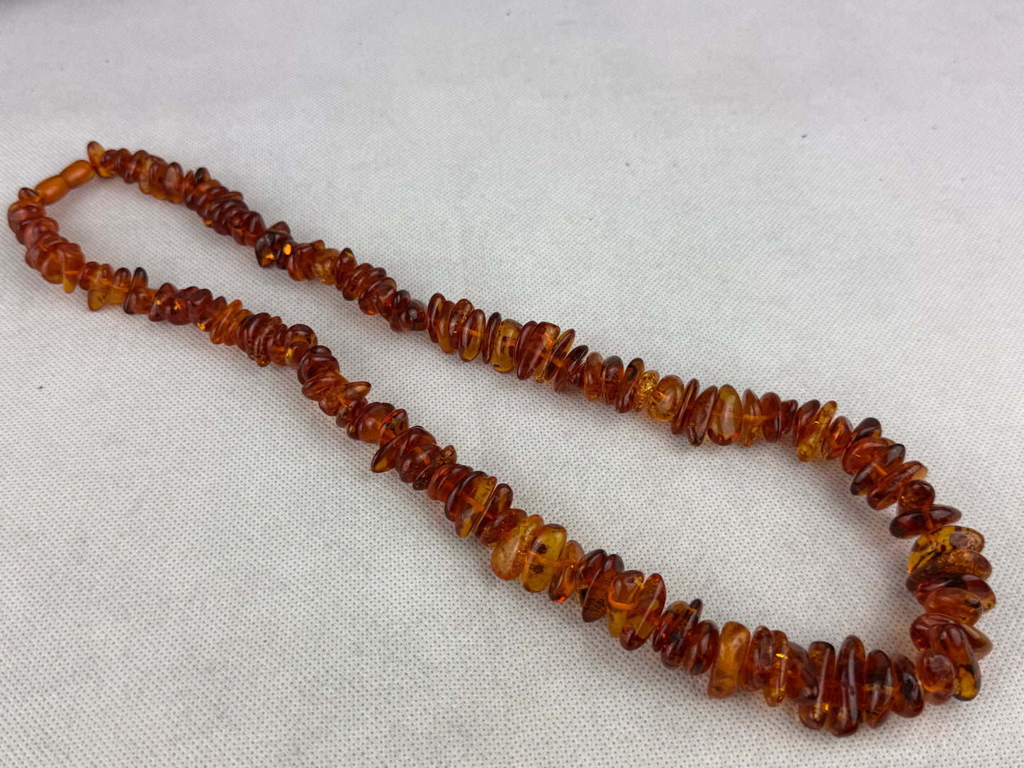 Vintage Baltic Amber Necklace 82 g 68 cm Natural Cognac Honey Amber Beaded Statement Strand