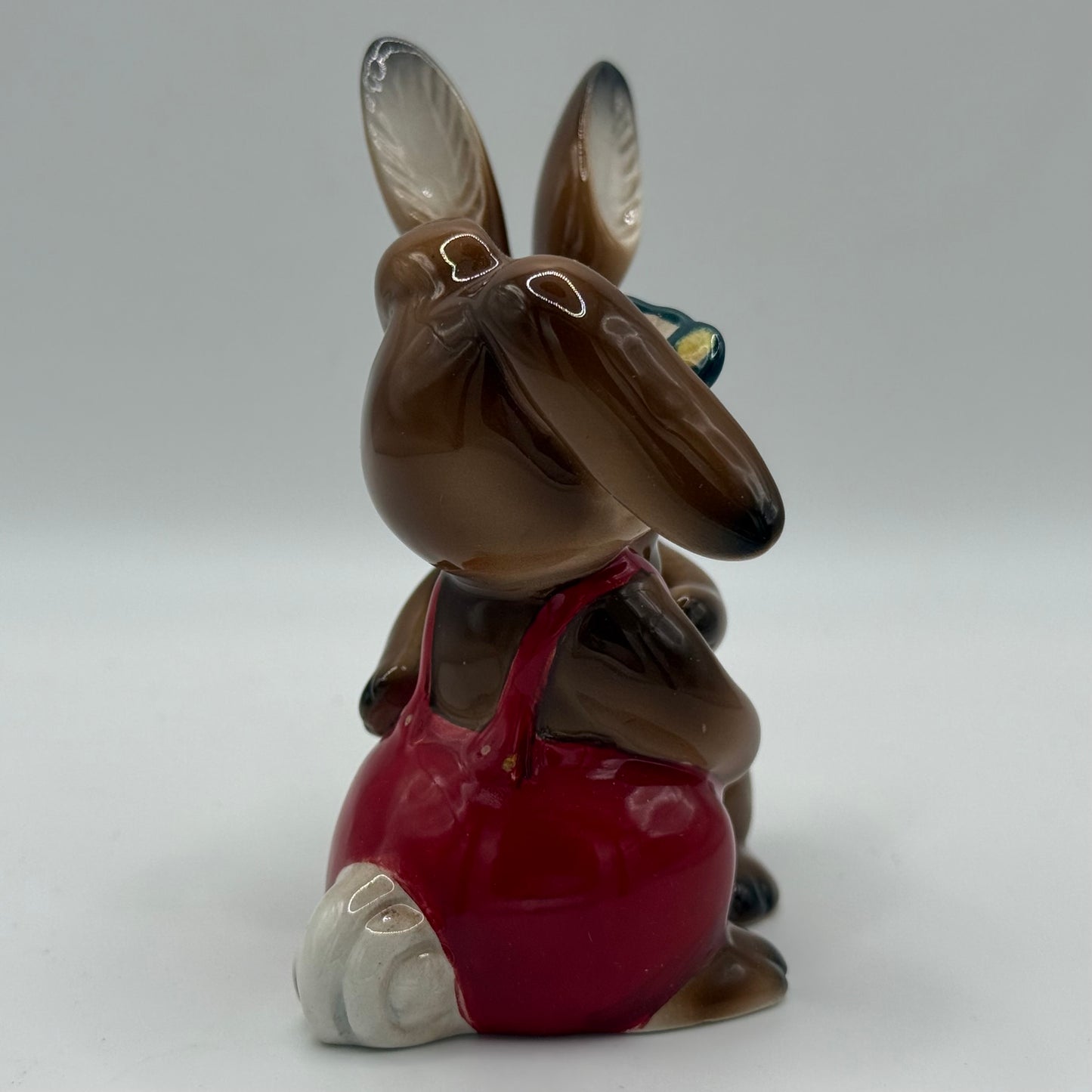 Vintage Goebel Bunny Couple Figurine "Sweet Kisses" Porcelain Ornament Germany