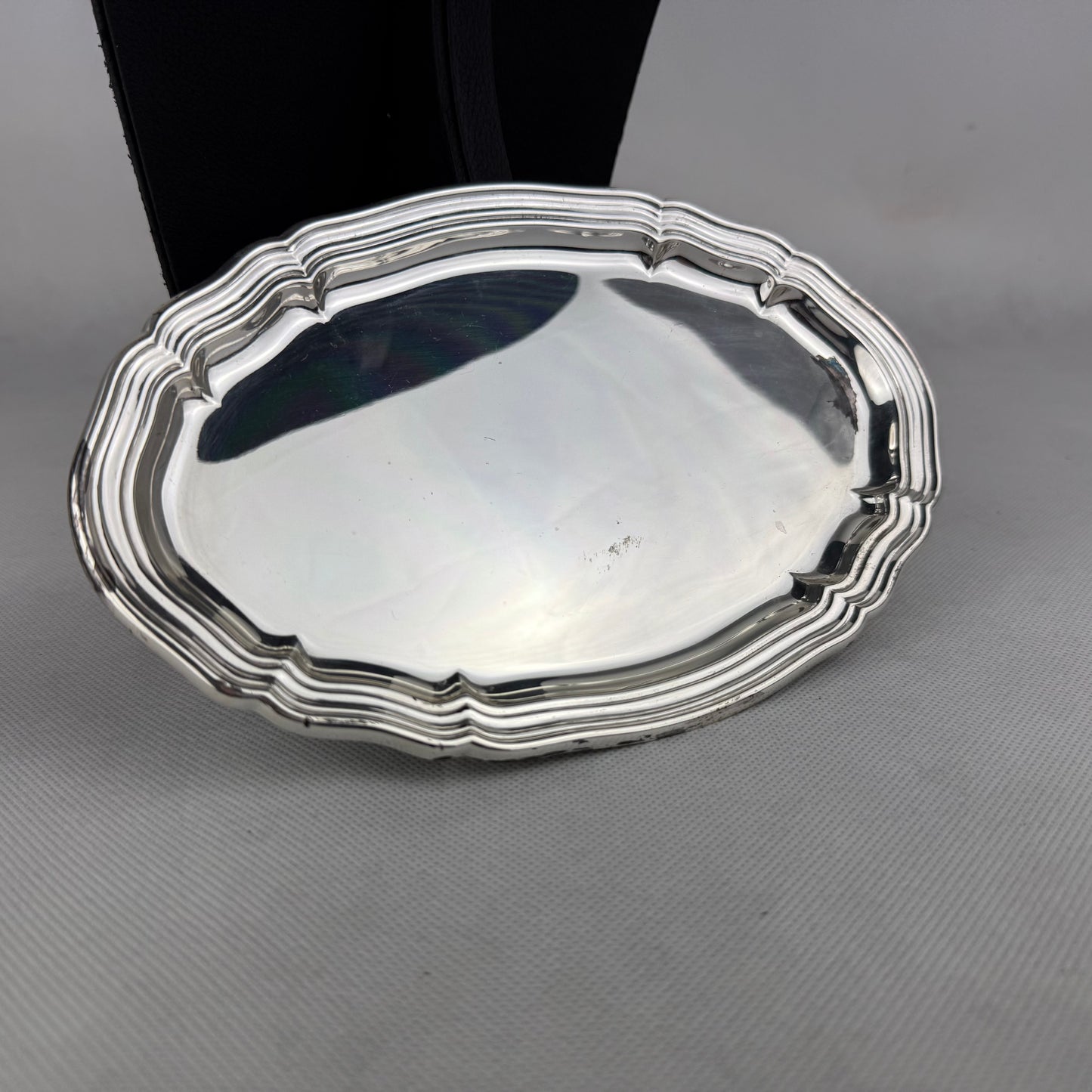 Vintage 925 Sterling Silver Creamer Sugar Bowl & Tray Set – German Hallmarks Crescent Crown