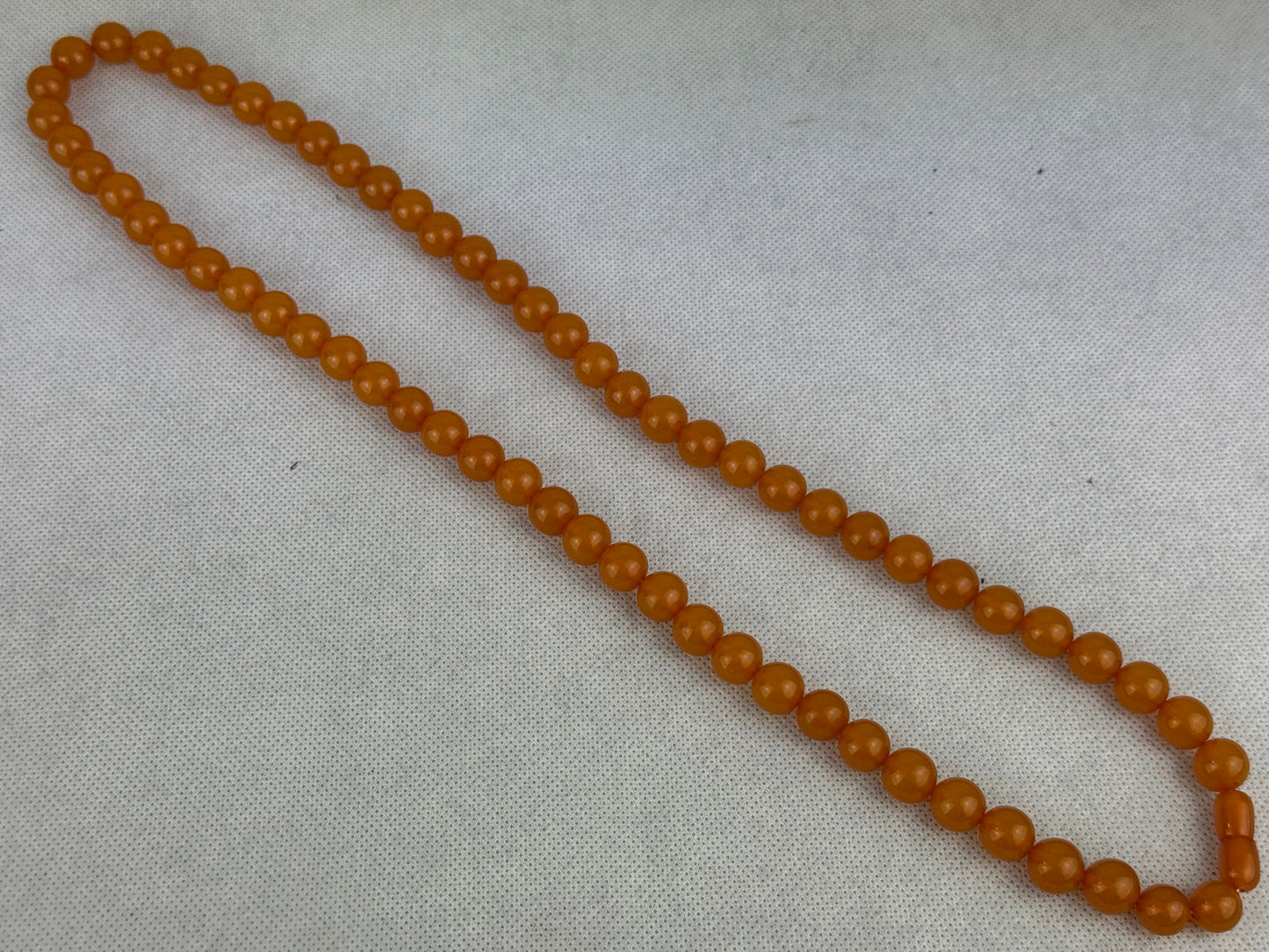 Genuine Baltic Amber Necklace 78cm 60g Natural Butterscotch Round Beads Vintage Statement