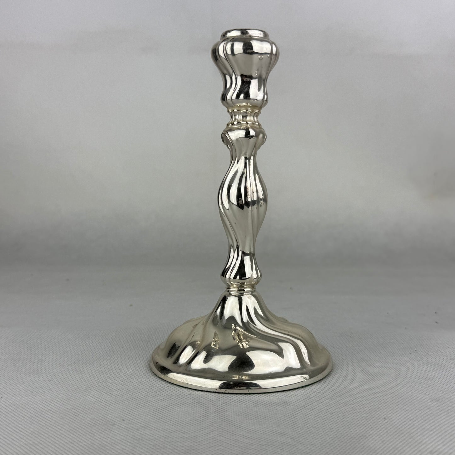 Antique 800 Silver Candlesticks Pair 18 cm – German Hallmarked – Heavy 560 g Total Weight