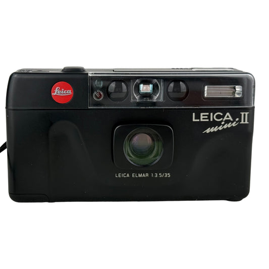 Leica mini II 35mm Film Camera Black Leica Elmar 35mm f/3.5 Vintage German