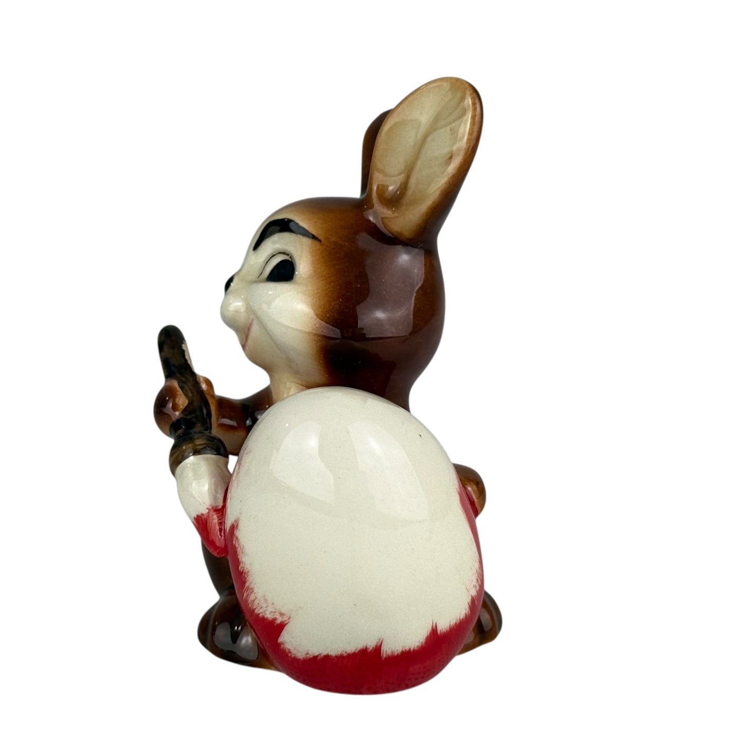 Goebel Bunny with Easter Egg Figurine Vintage Porcelain Rabbit 9cm Germany Easter Decor Collectible