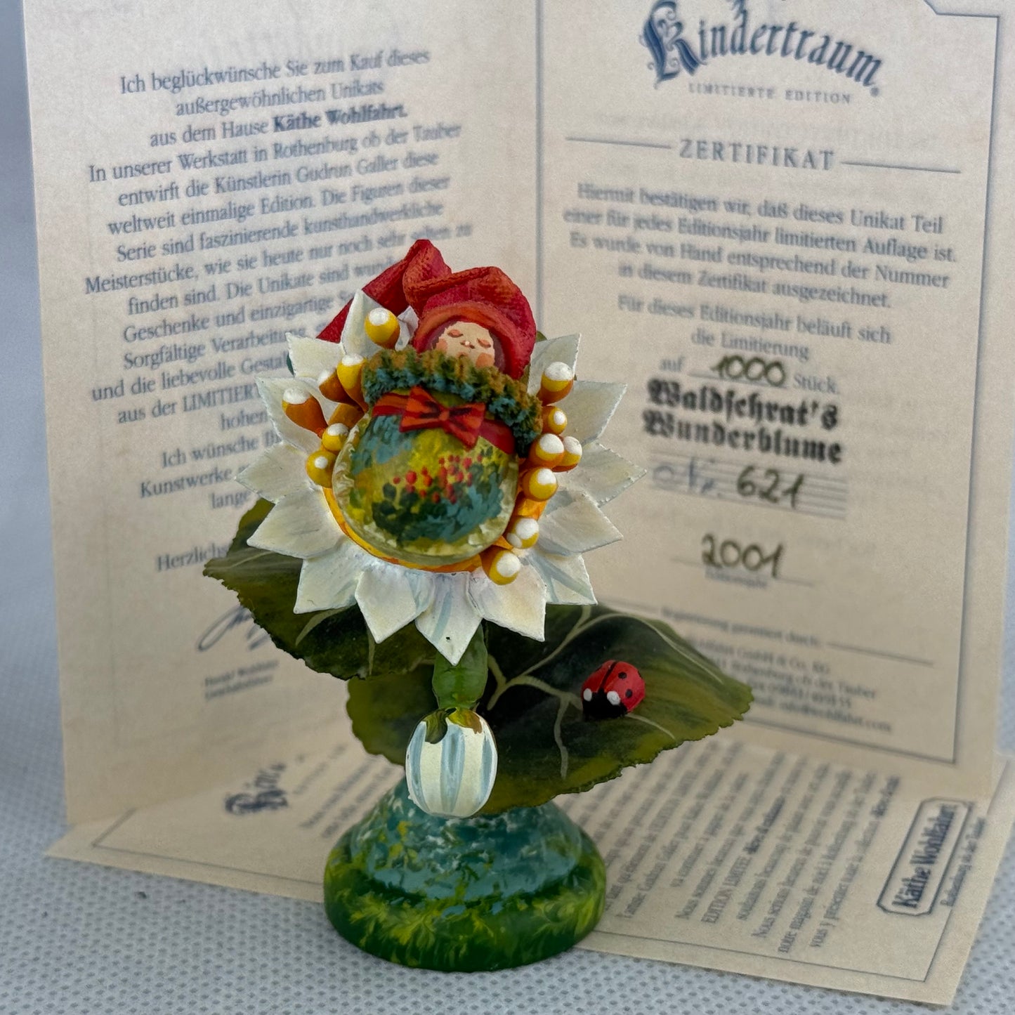 Kindertraum Waldfreund's Wunderblume Figur 2001 Käthe Wohlfahrt Limited Edition 627/1000