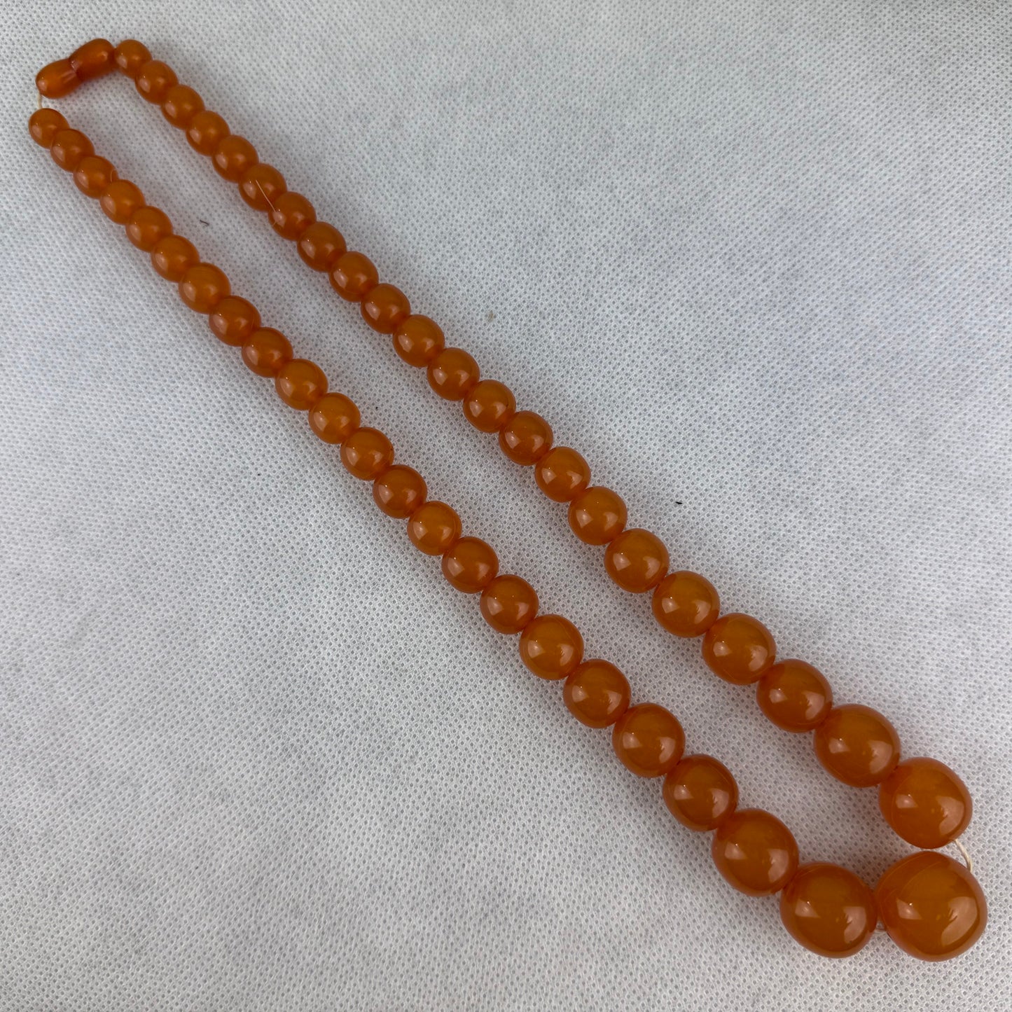 Vintage Amber Bead Necklace 60 cm | Natural Baltic Amber Style | 53,7 g Statement Jewelry