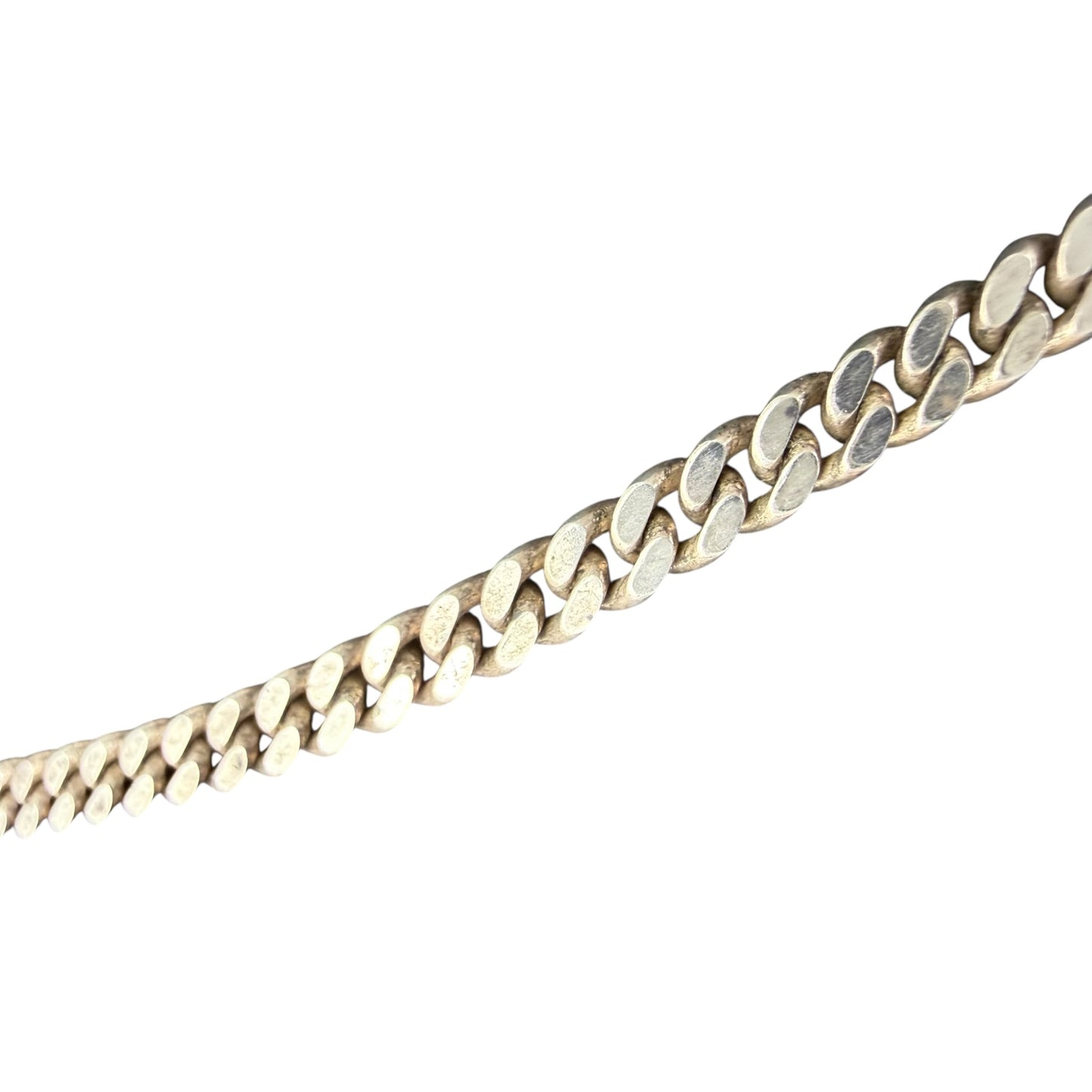 925 Sterling Silver Curb Chain Necklace Vintage 45cm 19.1g Classic Chain